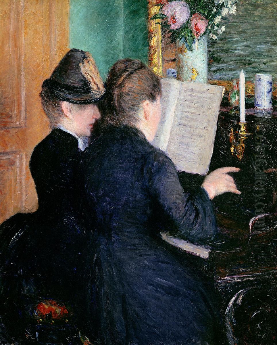 The Piano Lesson Oil Painting by Gustave Caillebotte