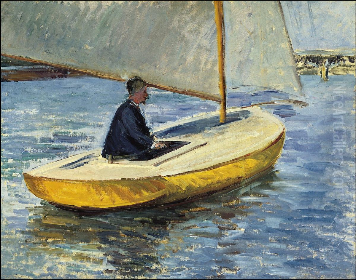 The Yellow Boat Oil Painting by Gustave Caillebotte