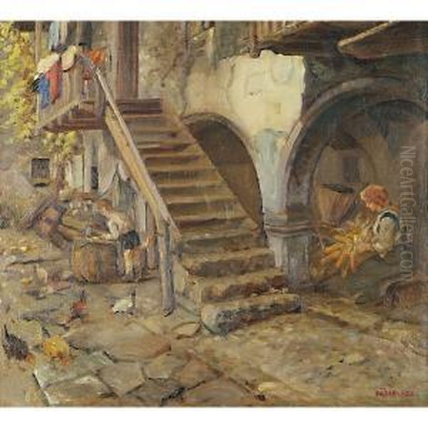 Antica Casa Carnica Oil Painting by Marco Davanzo