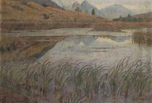 Paesaggio Lacustre Oil Painting by Marco Davanzo