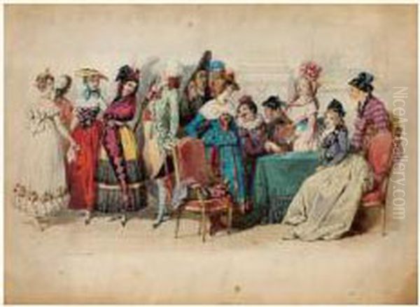 Le Bal Costume Oil Painting by Jules David