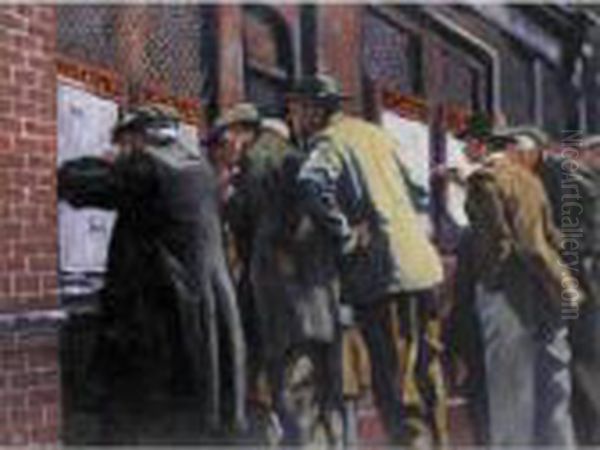 Here Is The News Oil Painting by Lilian Lucy Davidson