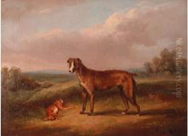W.h.
 Portrait De Chien De Chasse Oil Painting by William Henry Davis
