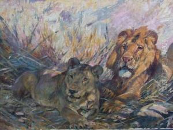 The Lair Oil Painting by Thomas C. S. Benham