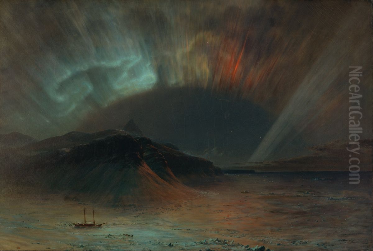 Aurora Borealis Oil Painting by Frederic Edwin Church