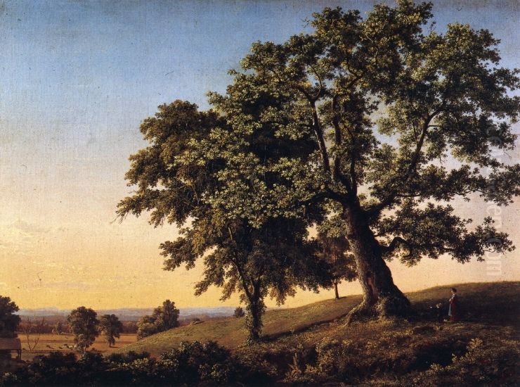 The Charter Oak Oil Painting by Frederic Edwin Church