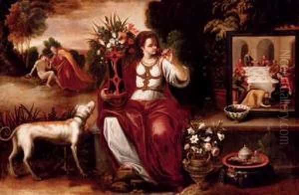 An Allegory Of The Sense Of Smell Oil Painting by Juan De Arellano