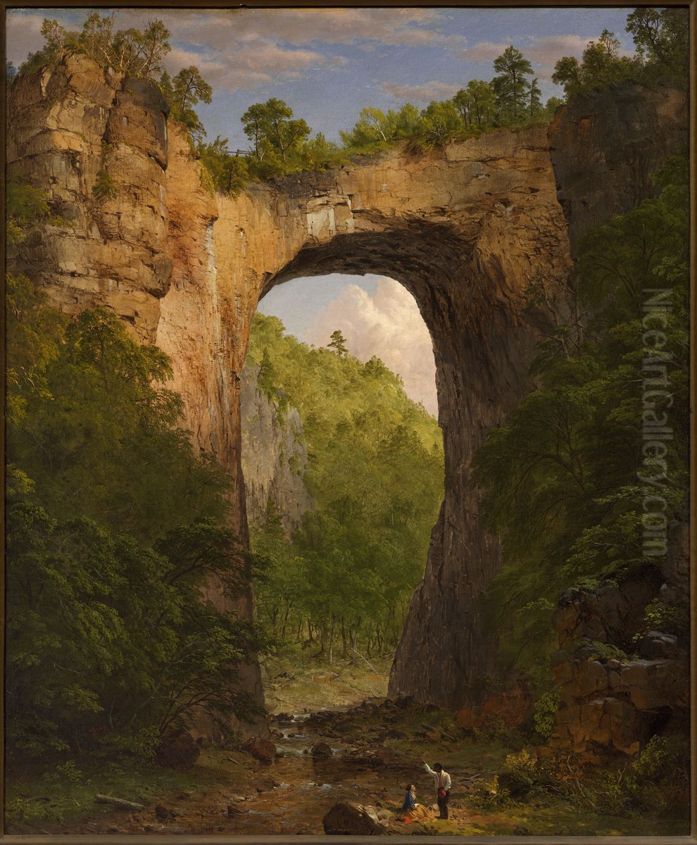 The Natural Bridge, Virginia Oil Painting by Frederic Edwin Church