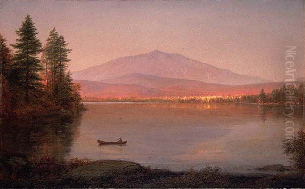 Mount Katahdin from Millinocket Camp Oil Painting by Frederic Edwin Church