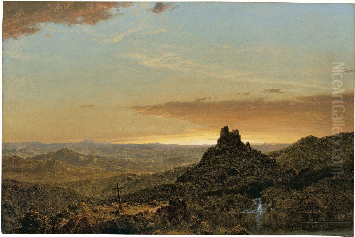 Cross In The Wilderness Oil Painting by Frederic Edwin Church