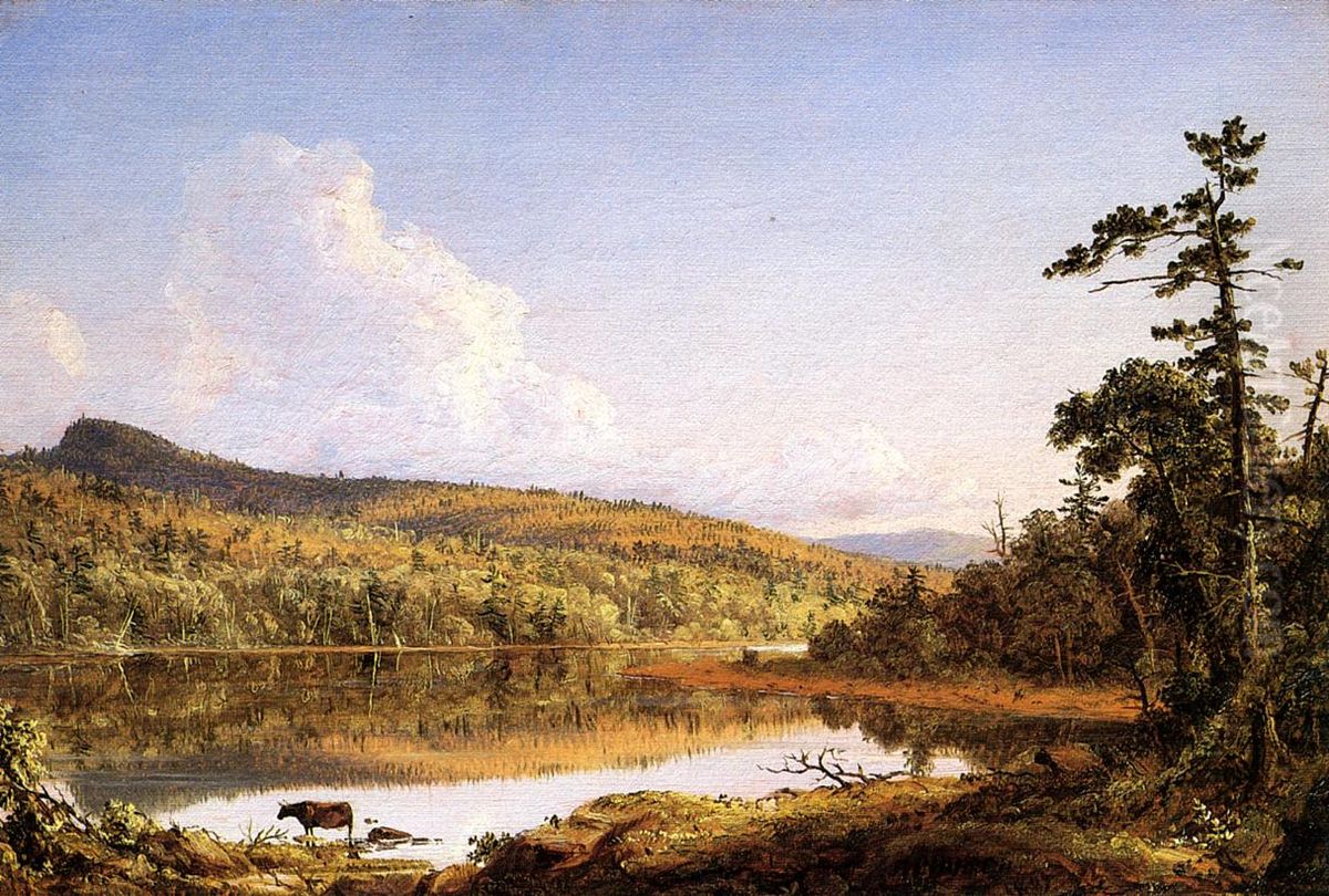 North Lake Oil Painting by Frederic Edwin Church
