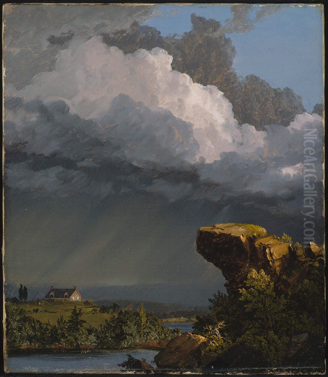 A Passing Storm Oil Painting by Frederic Edwin Church