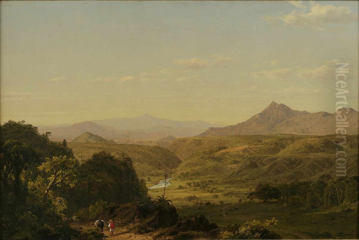 Scene Among The Andes Oil Painting by Frederic Edwin Church