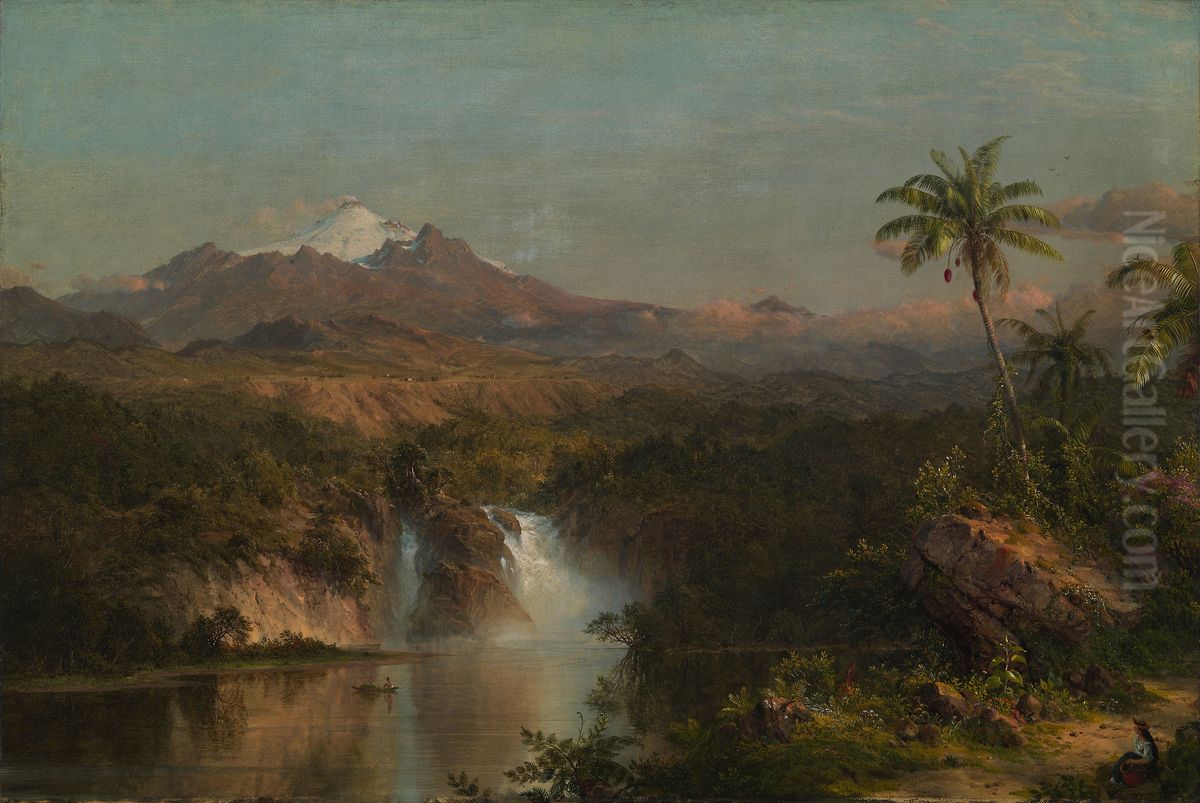View of Cotopaxi Oil Painting by Frederic Edwin Church