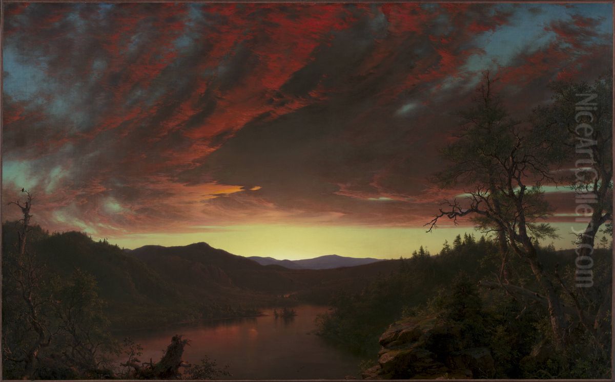 Twilight in the Wilderness Oil Painting by Frederic Edwin Church