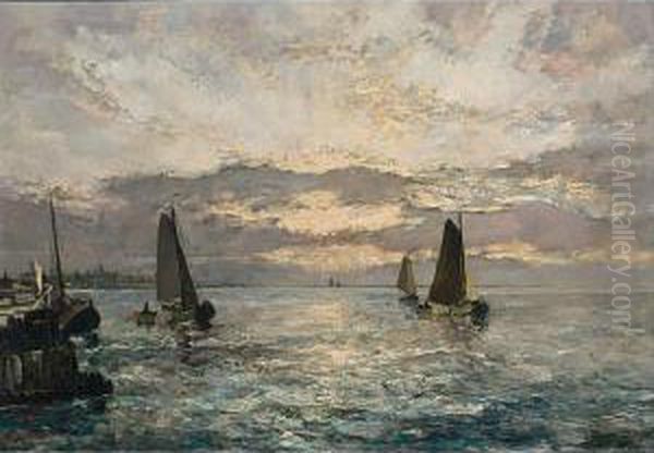 Volendam Oil Painting by Cornelis De Bruin