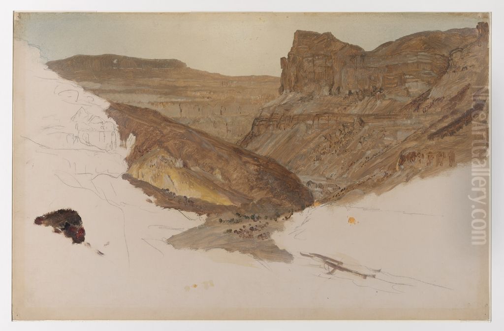 Mountain Stream, Yemen VAlley, Palestine Oil Painting by Frederic Edwin Church