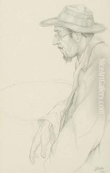 Portret Van Frans Masereel (1917)
Dessin Au Crayon Oil Painting by Jules De Bruycker