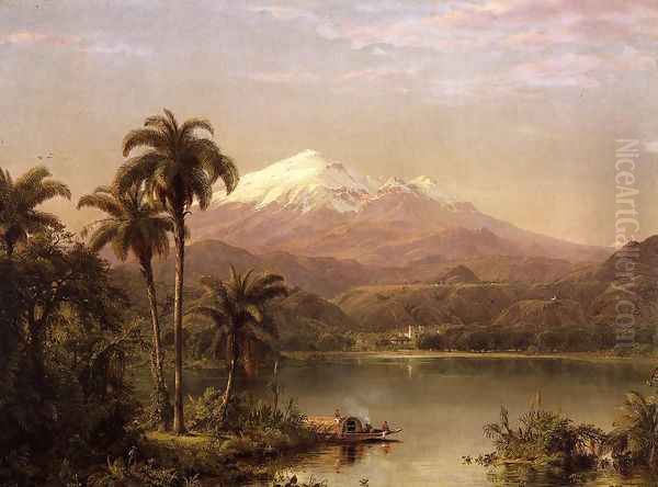 Tamaca Palms 2 Oil Painting by Frederic Edwin Church