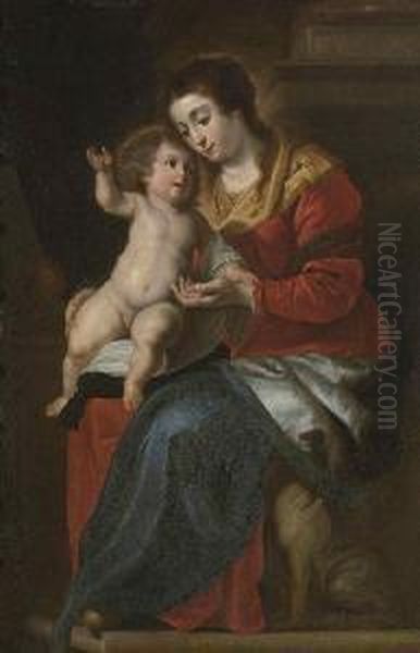 Maria Mit Dem Kind. Oil Painting by Gaspar De Crayer