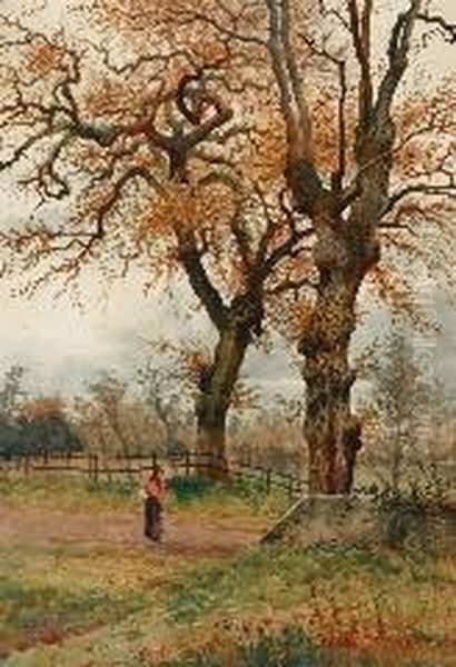 Paesaggio Autunnale Oil Painting by Achille De Dominicis