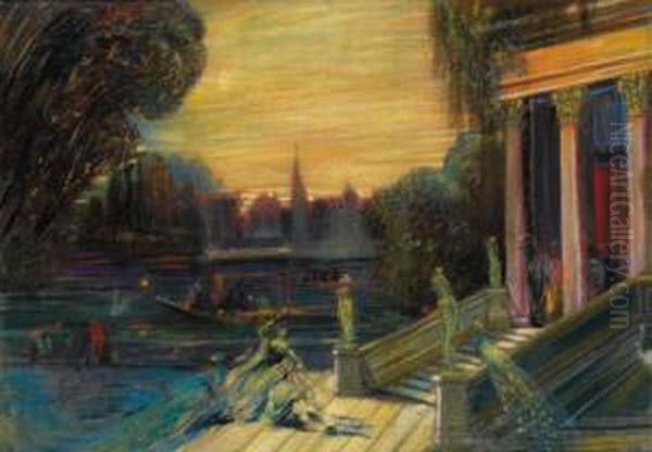 Privatbesitz Oil Painting by Henri De Groux