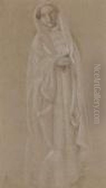 Homme Debout Oil Painting by Henri De Groux