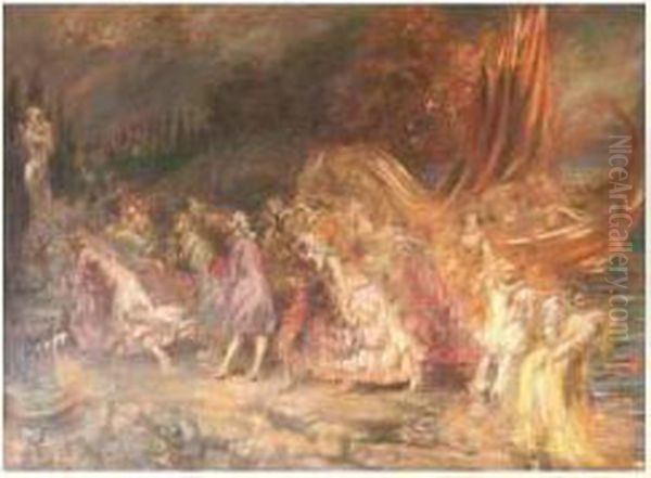 Le Retour De Cythere. Oil Painting by Henri De Groux