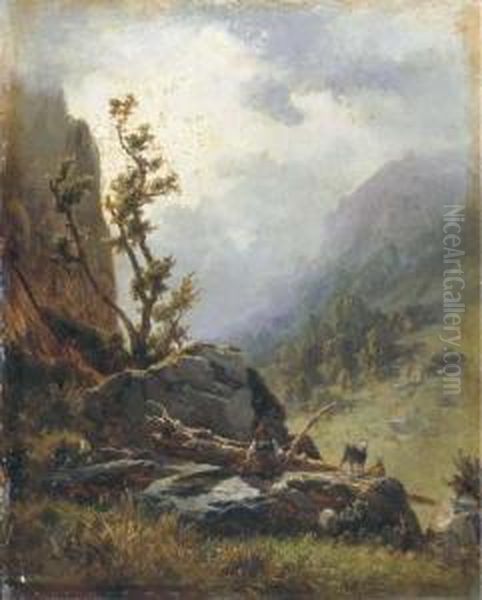 Paisaje Montanoso Oil Painting by Carlos de Haes