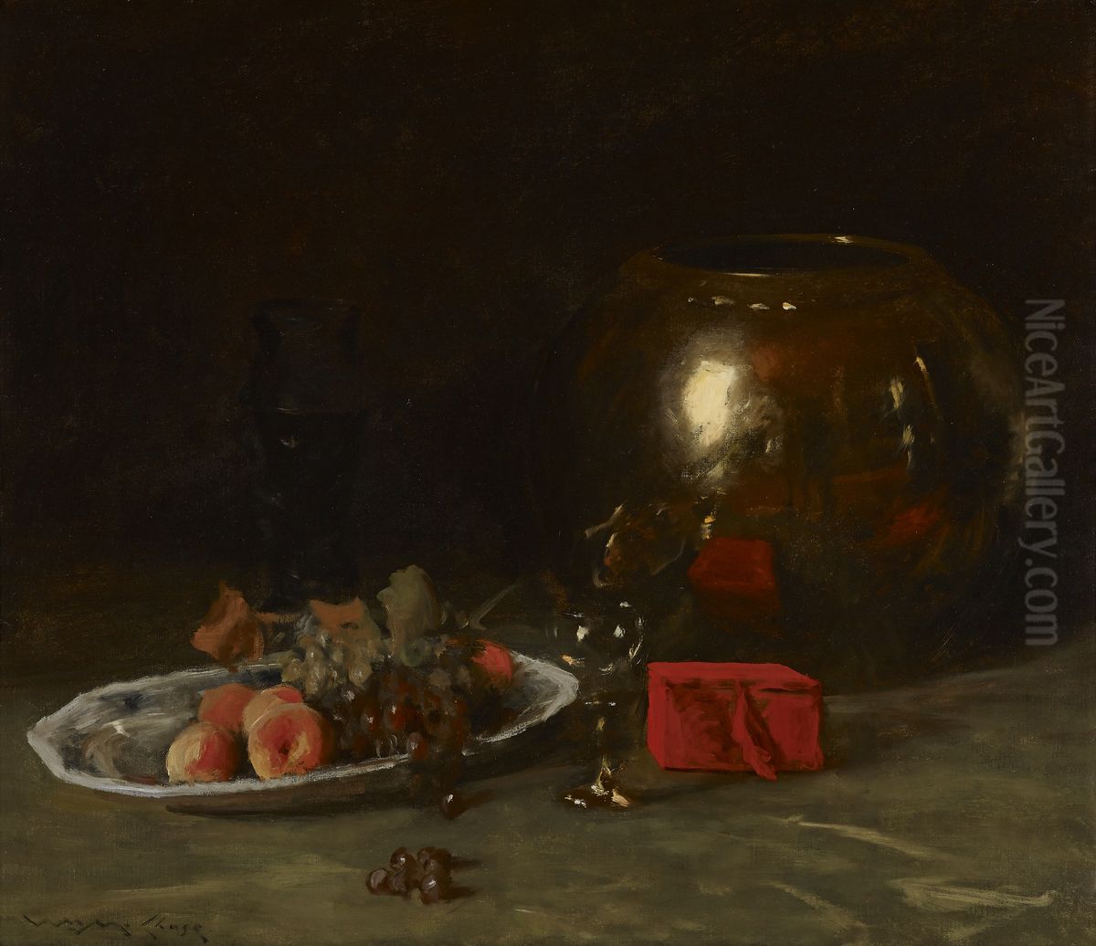 The Big Brass Bowl Oil Painting by William Merritt Chase
