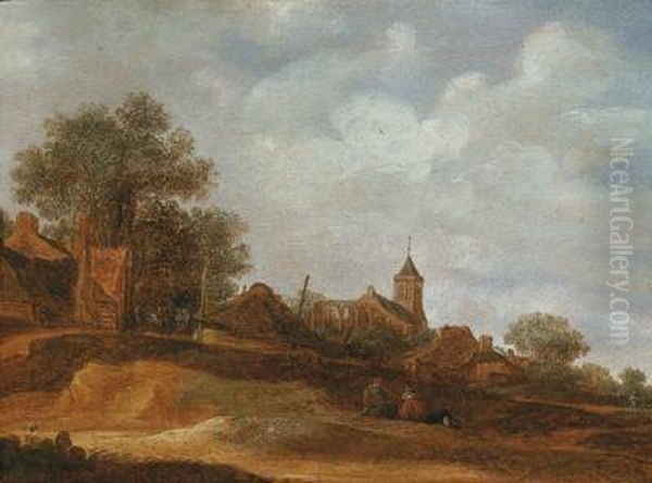 Chiesa E Rovina Di Egmond Oil Painting by Reinier Van Der Laeck