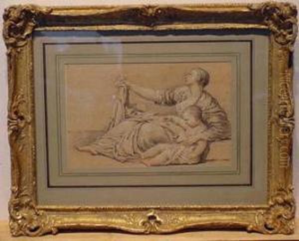 Copy After The Elenosa De Santa 
Cecilia In The Polet Chapel At Sanluigi Dei Francesi, Rome Oil Painting by Charles de Lafosse