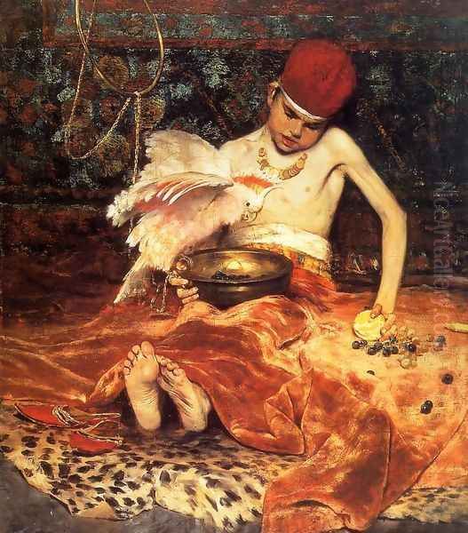 The Turkish Page Oil Painting by William Merritt Chase