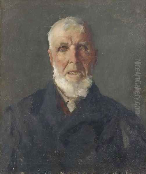 A Long Island Fisherman (A Fisherman Old Mr. Woodburn) Oil Painting by William Merritt Chase