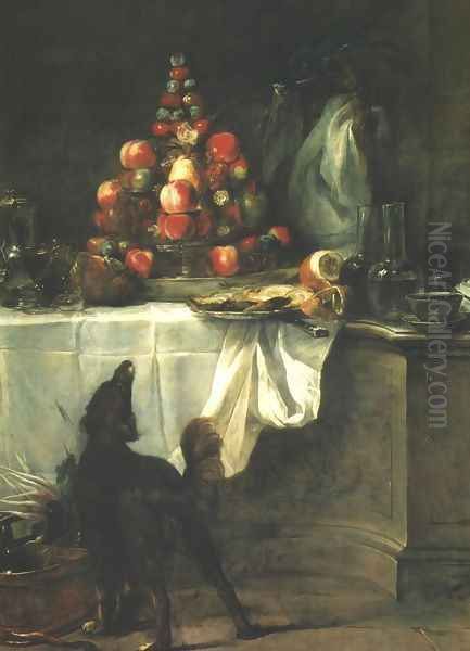 Sideboard Oil Painting by Jean-Baptiste-Simeon Chardin