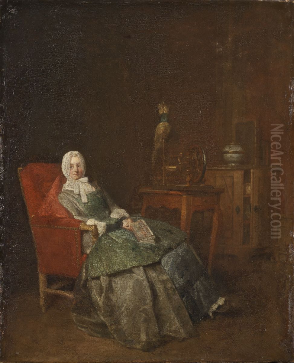 Domestic Pleasures Oil Painting by Jean-Baptiste-Simeon Chardin