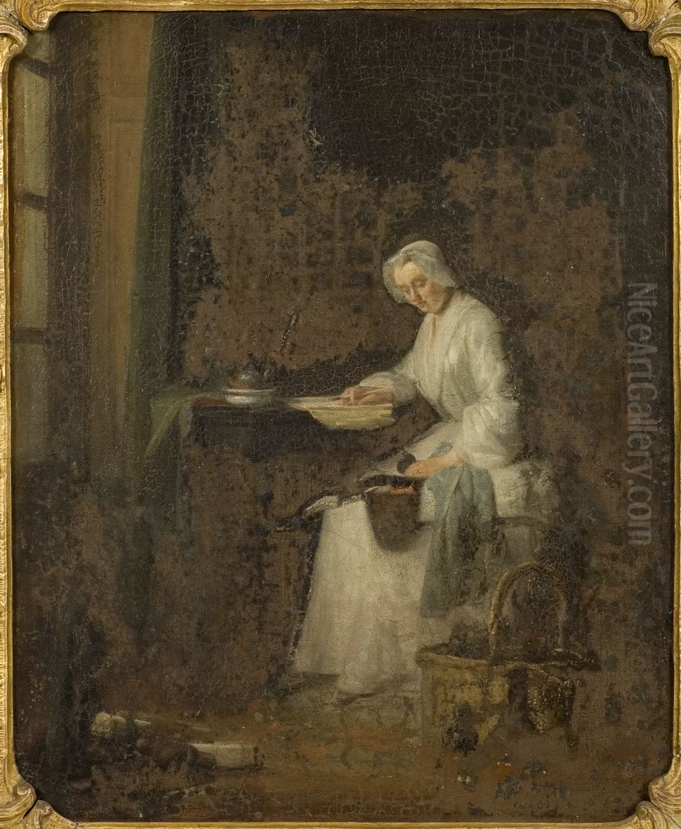 The Housekeeper Oil Painting by Jean-Baptiste-Simeon Chardin