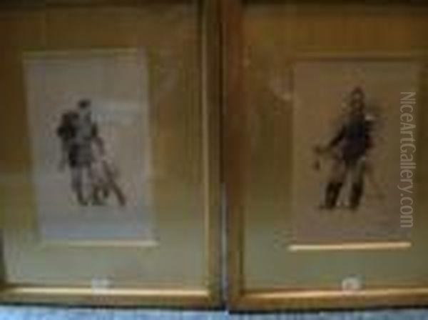 Deux Militaires Oil Painting by Alphonse Marie de Neuville