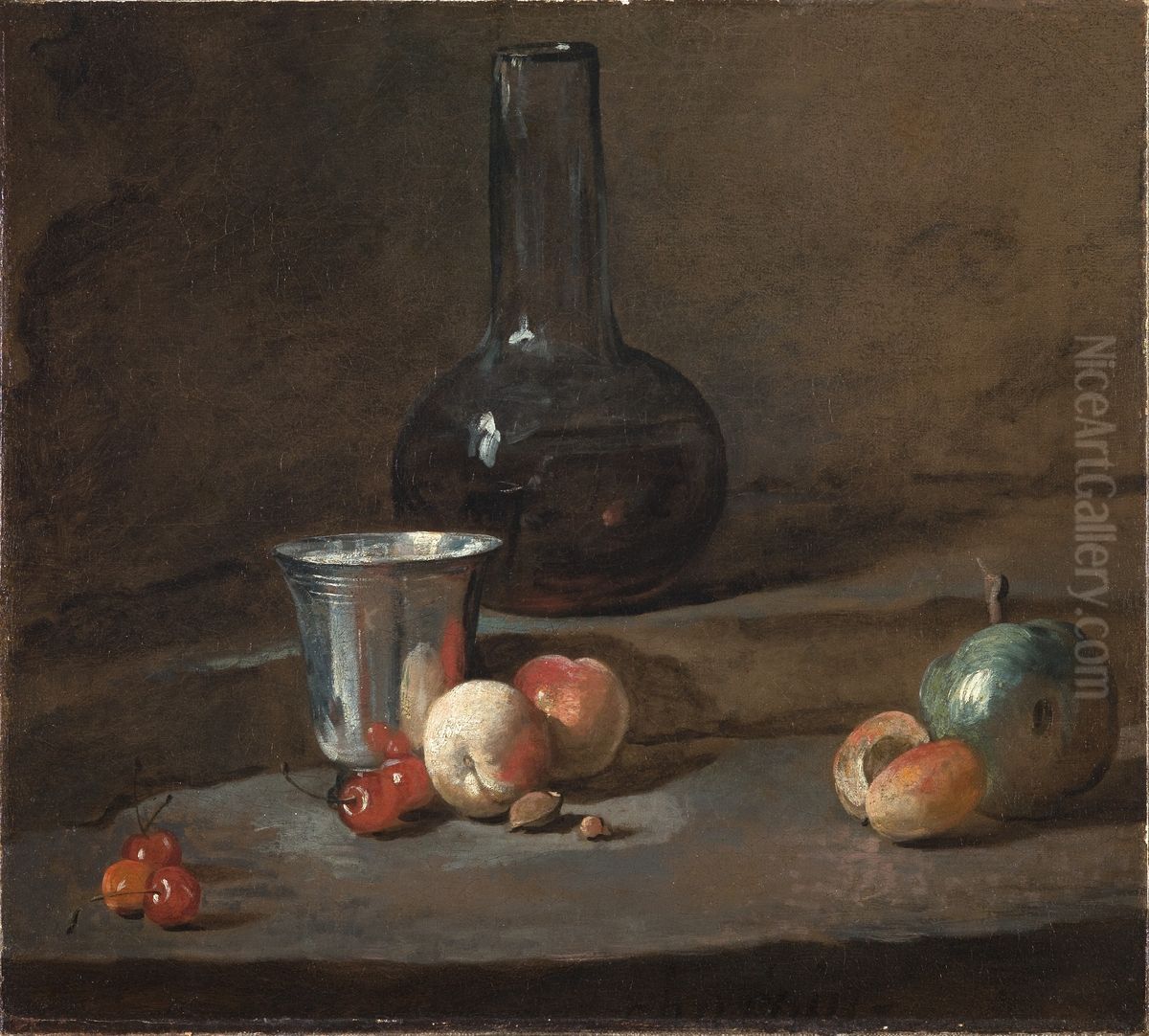The Silver Goblet Oil Painting by Jean-Baptiste-Simeon Chardin