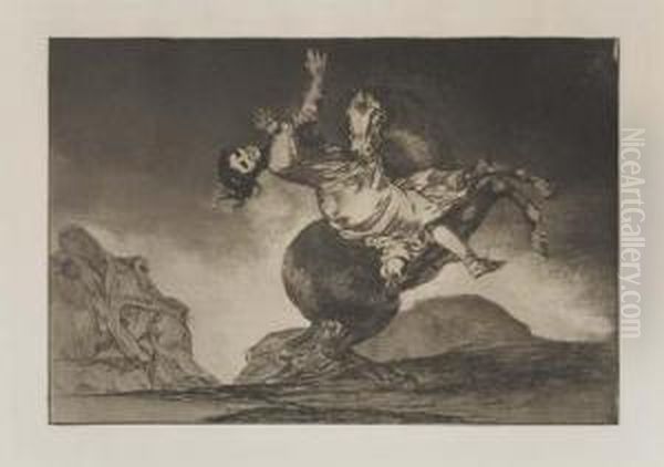 La Mujer Y El Petro, Que Los Dome Otro Oil Painting by Francisco Goya Fuendetodos