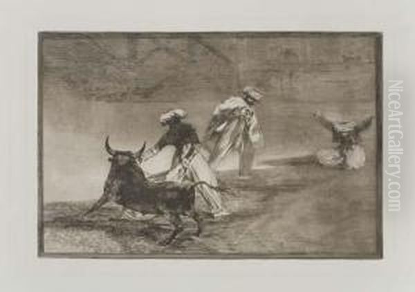 Capean Otro Encerrado Oil Painting by Francisco Goya Fuendetodos