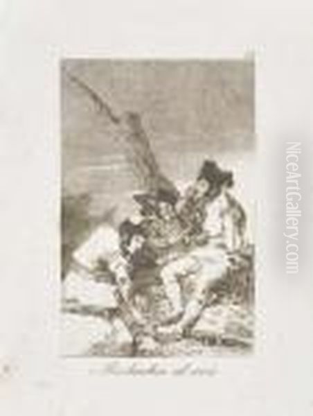 Muchachos Al Avio Oil Painting by Francisco Goya Fuendetodos