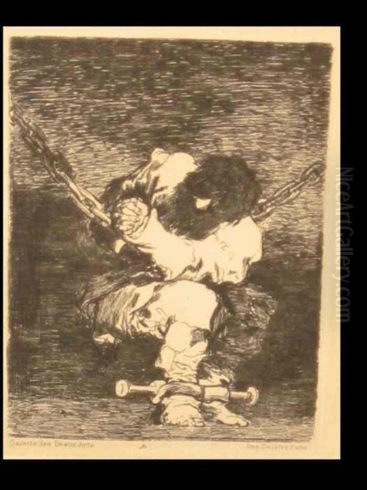 Tan Barbara La Seguridad Como El Delito (littleprisoner) Oil Painting by Francisco Goya Fuendetodos