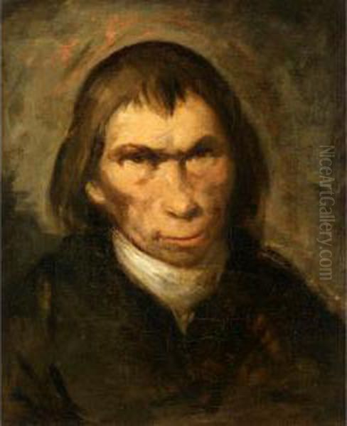 Portrait Of A Gentleman, Head And Shoulders, Wearing Black Oil Painting by Francisco Goya Fuendetodos