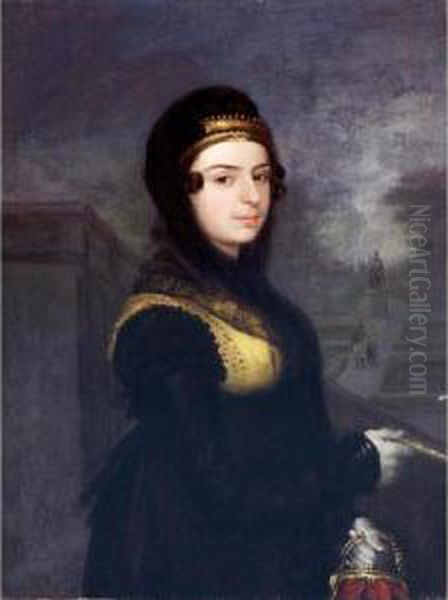 Portrait Of A Lady Oil Painting by Francisco Goya Fuendetodos