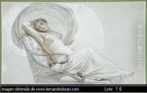 Untitled Oil Painting by Alejandro de Riquer