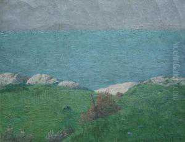 Isla De Lobos Oil Painting by Carlos Maria De Santiago