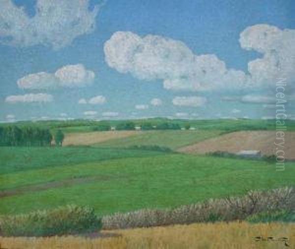 Tierra De Labor Oil Painting by Carlos Maria De Santiago