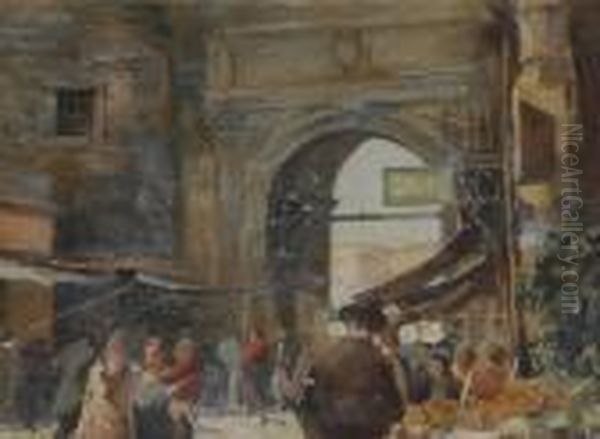 Veduta Cittadina Oil Painting by Michele De Simone