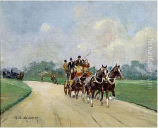 Passeggiata Nel Parco Oil Painting by Michele De Simone